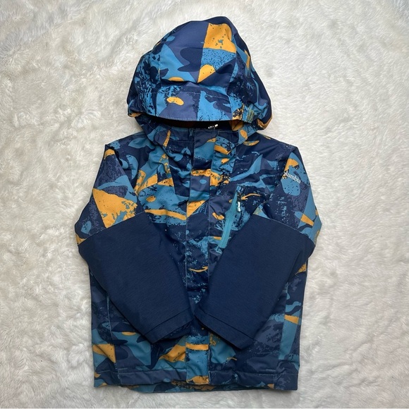 Columbia Other - Columbia Whirlibird II Interchange Jacket Blue & Orange Camo Size 7